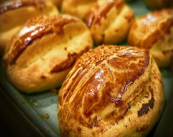 Gulluoglu Pogaca Bun (Turkish Breakfast Bread), 3 Pieces (Pack of 1), daily fresh shipment from Istanbul/Turkey