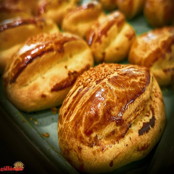 Gulluoglu Pogaca Bun (Turkish Breakfast Bread), 3 Pieces (Pack of 1), daily fresh shipment from Istanbul/Turkey