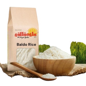 Gulluoglu Baldo Rice, 8.8 oz - 250 gr (Pack of 1), daily fresh shipment from Gulluoglu Shop located at the Spice Bazaar in Istanbul