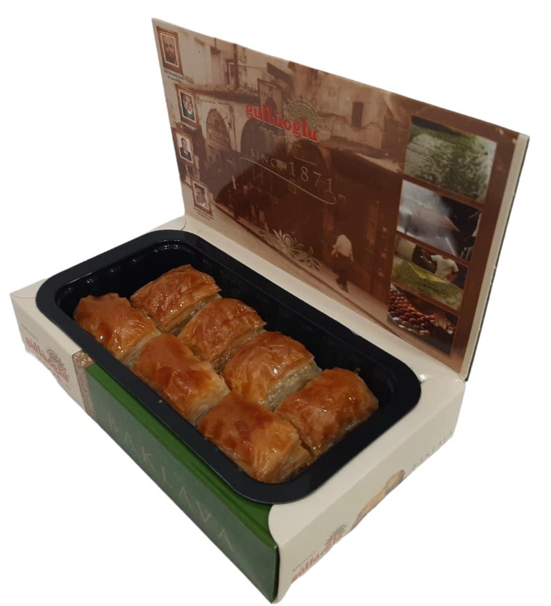 Baklava turc aux pistaches Gulluoglu, 7 pièces 0,55 lb 250 g paquet de 1, expédition de produits frais du jour d'Istanbul/Turquie image 2