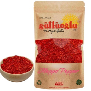 Gulluoglu Aleppo Pepper, daily fresh shipment from Gulluoglu Shop at the Spice Bazaar in Istanbul