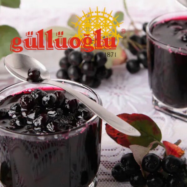 Organic Aronia (Chokeberry) Jam, 9.17oz - 260gr (Jar of 1), No Added Sugar, daily fresh shipment from Gulluoglu Shop at the Spice Bazaar