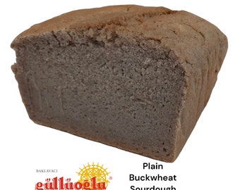 Gulluoglu Buckwheat Sourdough Bread - Organic Glutenfree (Vegan)  (0.77lb - 350gr) (Pack of 1), daily fresh shipment from Istanbul/Turkey