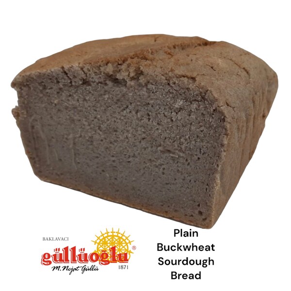 Gulluoglu Buckwheat Sourdough Bread - Organic Glutenfree (Vegan)  (0.77lb - 350gr) (Pack of 1), daily fresh shipment from Istanbul/Turkey