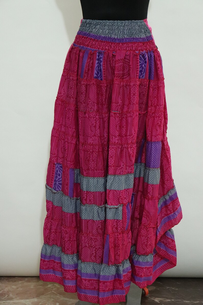 Bohemian Ruffle Skirt Flowing Skirt Renaissance Skirt Hi Low Ruffle Skirt Boho Maxi Skirt Elven Skirt high low skirts petticoat skirts