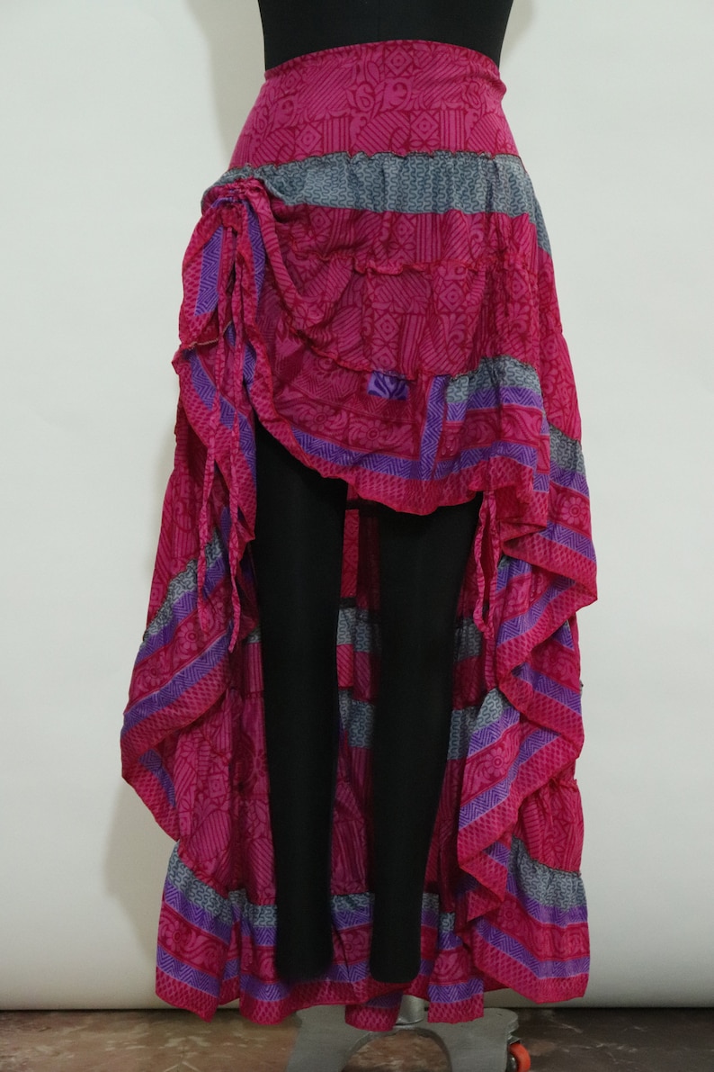 Bohemian Ruffle Skirt Flowing Skirt Renaissance Skirt Hi Low Ruffle Skirt Boho Maxi Skirt Elven Skirt high low skirts petticoat skirts