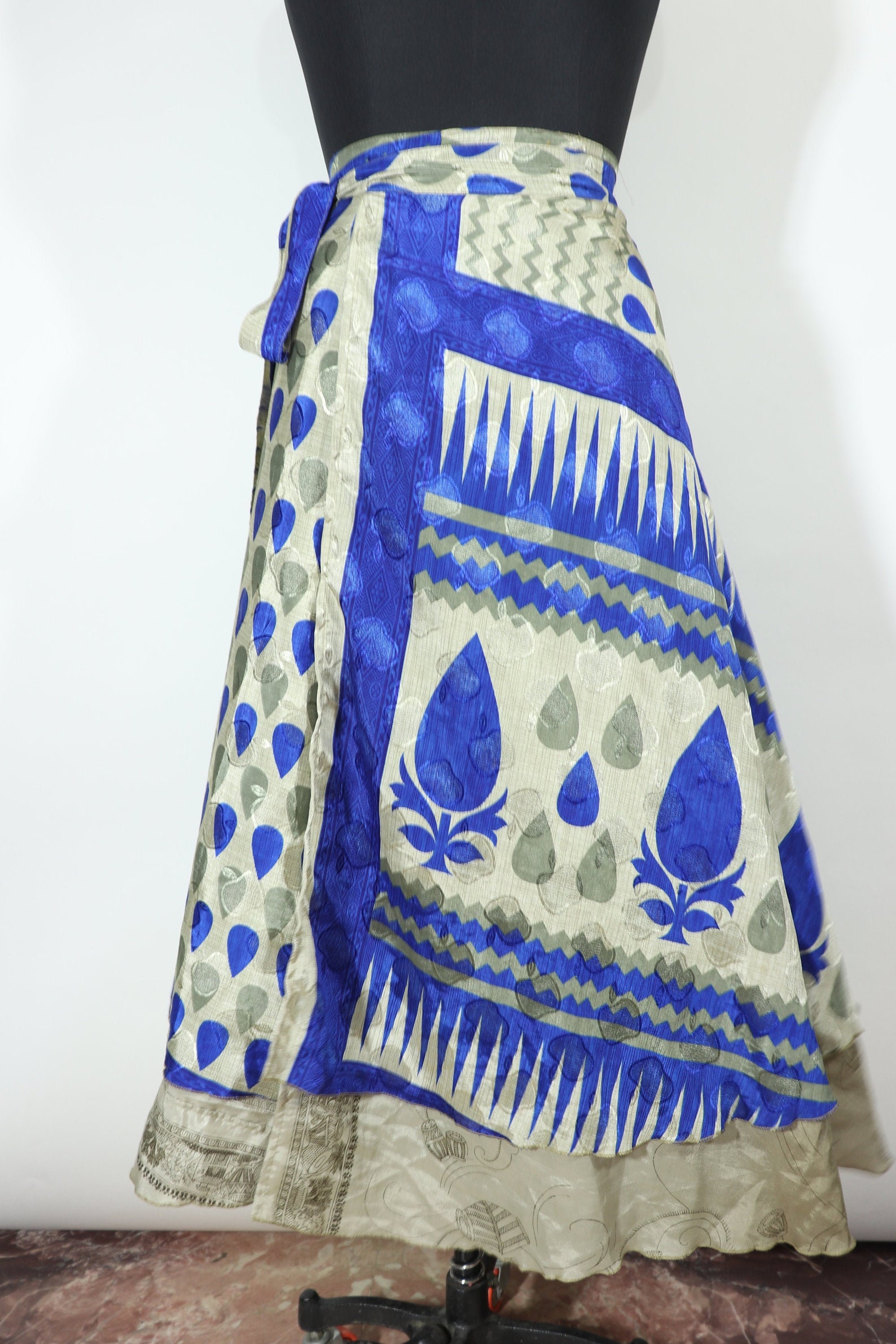 Sari Wrap skirt/Indian Vintage Silk Long Skirt Women Wrap Etsy