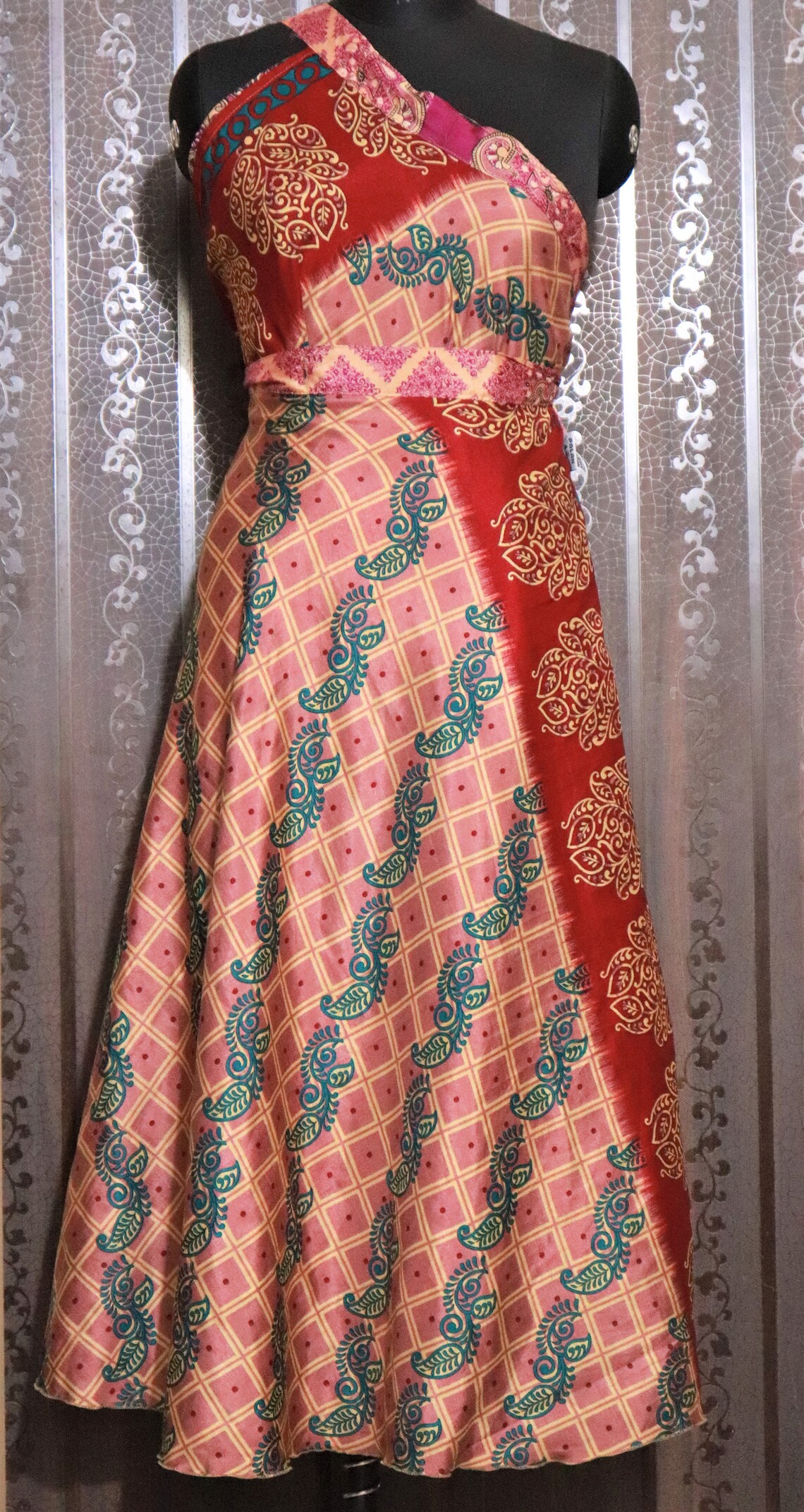 Sari Wrap skirt/Indian Vintage Silk Long Skirt Women Wrap Etsy