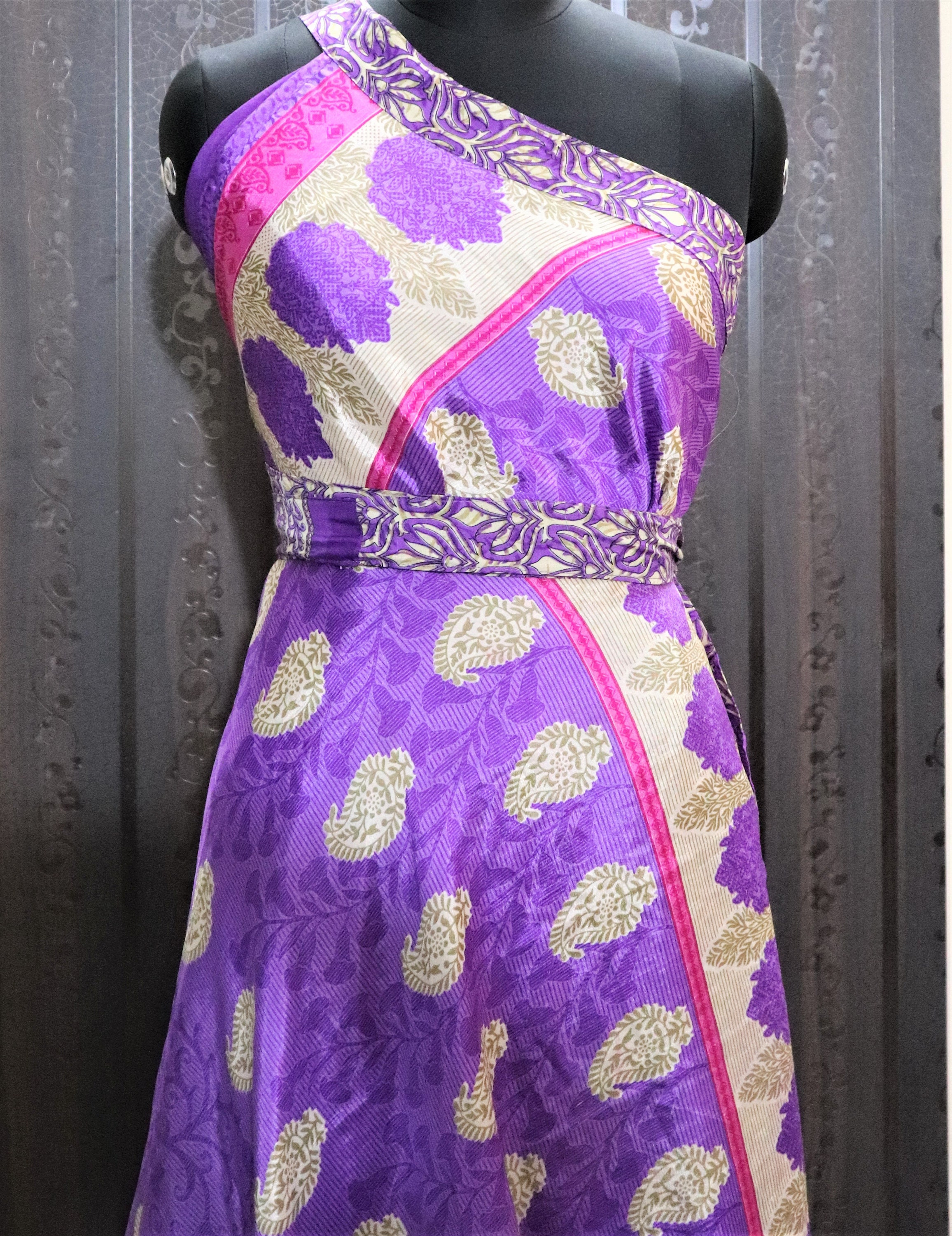 Sari Wrap skirt/Indian Vintage Silk Long Skirt Women Wrap Etsy