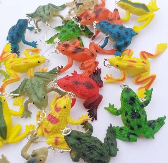 frog earrings etsy