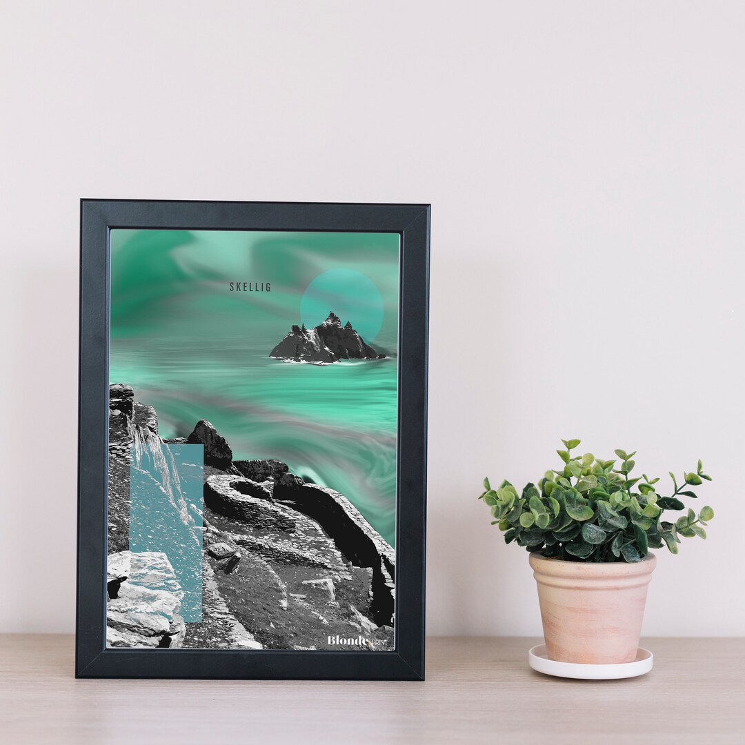 Skellig Kerry Ireland Scenic Cliff Print Poster A4 / A3 / Frame Etsy