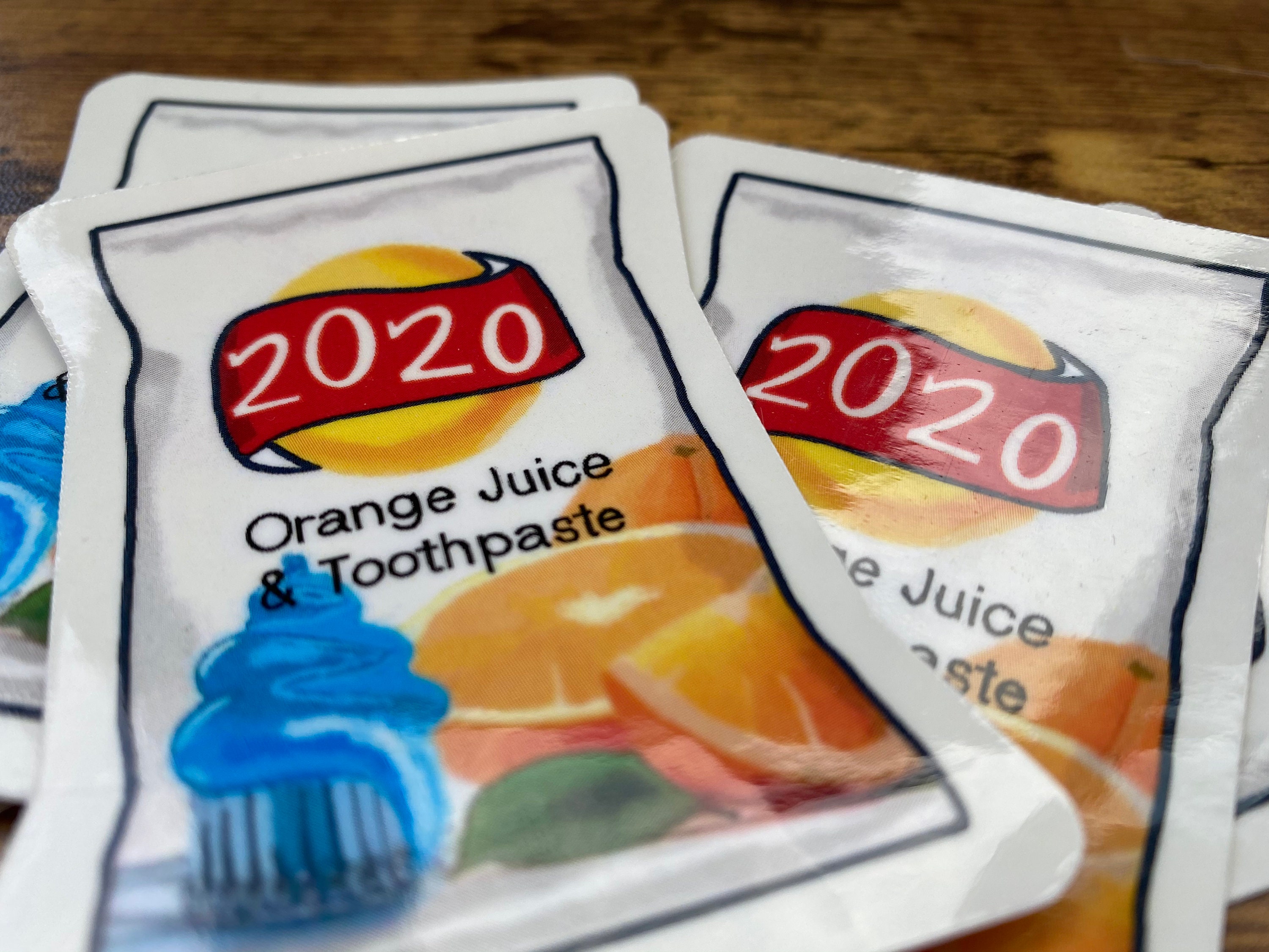 2020 Flavor Orange Juice and Toothpaste Vinyl Sticker Funny Etsy