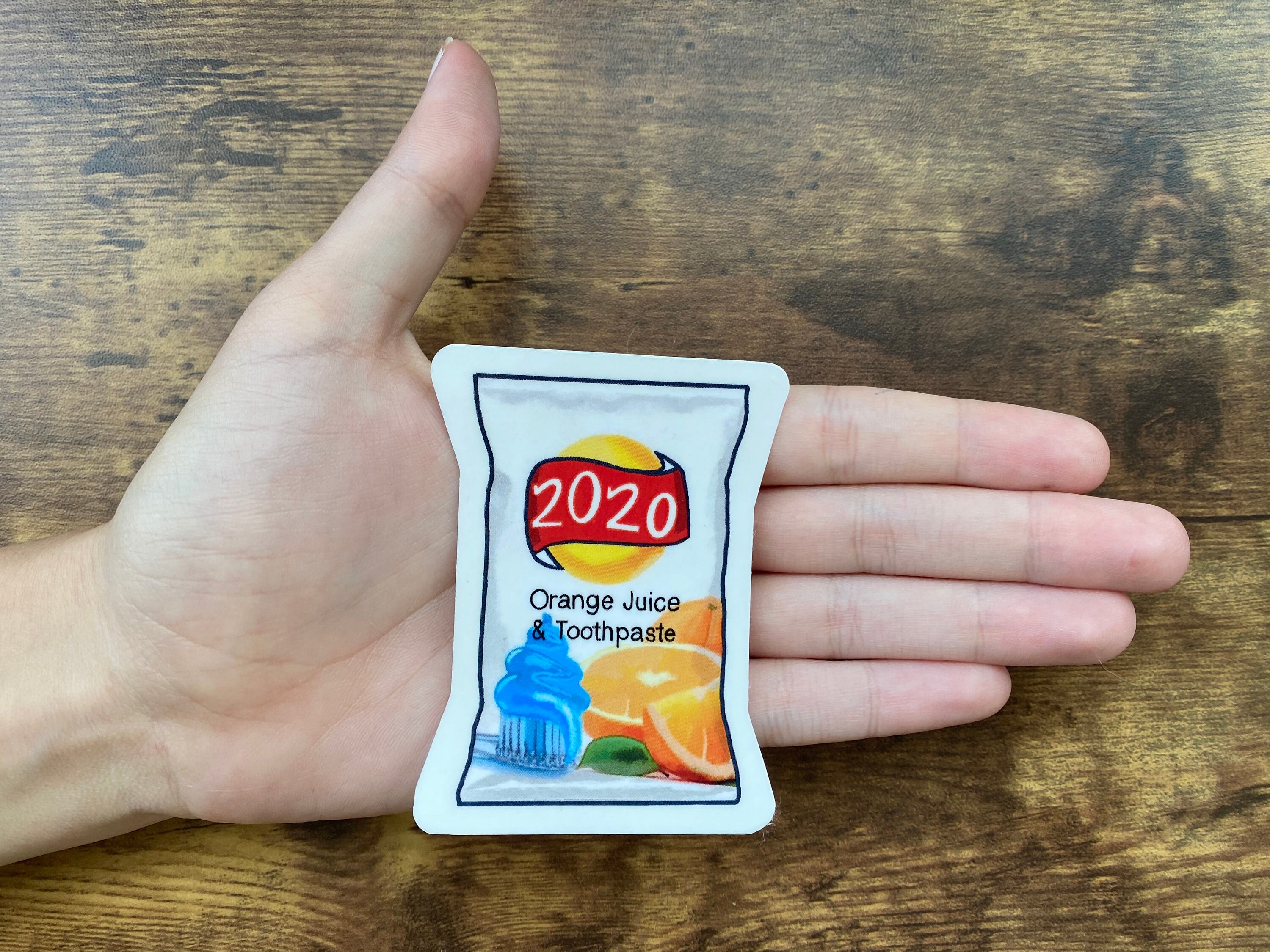 2020 Flavor Orange Juice and Toothpaste Vinyl Sticker Funny Etsy