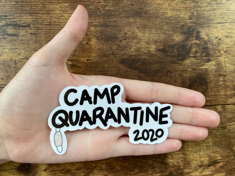 Camp Quarantine 2020 Vinyl Sticker Best Friend Gift Trendy Etsy