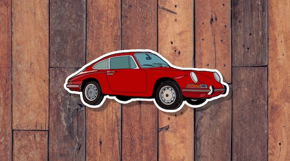 Roter Porsche 912 Vinyl Sticker, Automobil Geschenk, Auto Sticker, Trendy  Sticker, Laptop Aufkleber, Lustiger Aufkleber, Vintage Autos - .de