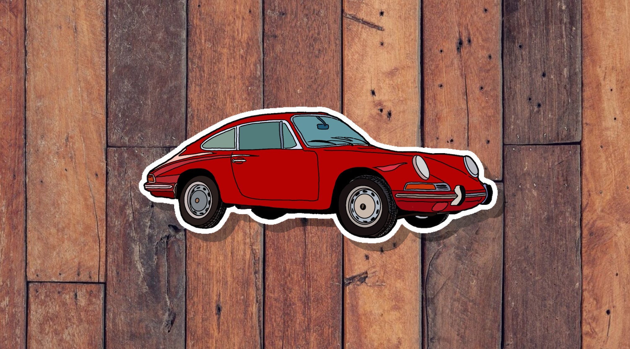 Red Porsche 912 Vinyl Sticker, Automotive Gift, Car Sticker, Trendy  Sticker, Laptop Decal, Funny Sticker, Vintage Cars