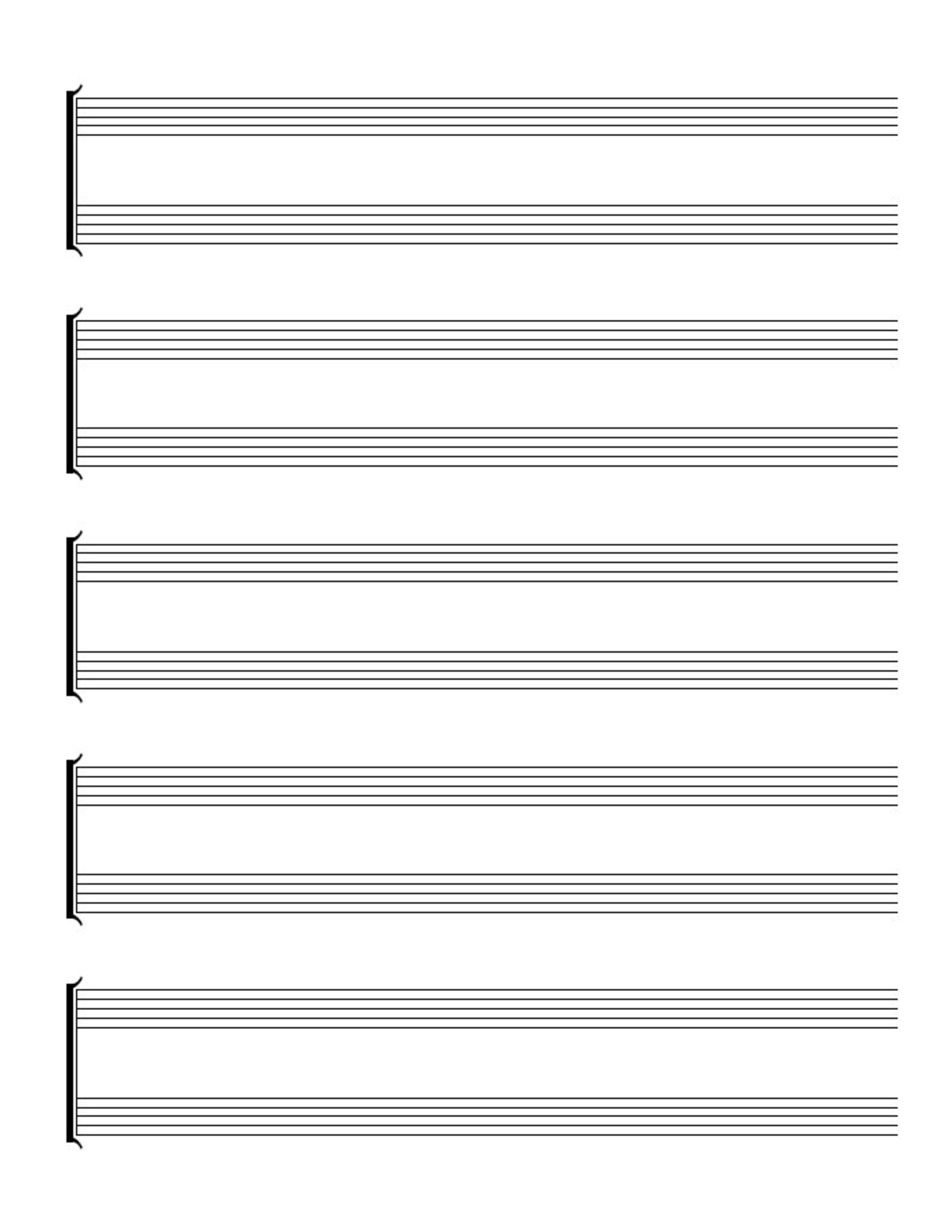 A4 Printable Music Blank Sheet For Duo/Trio/Quartet/Quintet Etsy