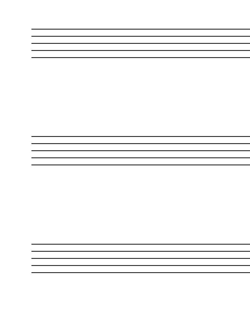 A4 Music Blank Sheet No Clef 8 and 12 staves Printable PDF Etsy