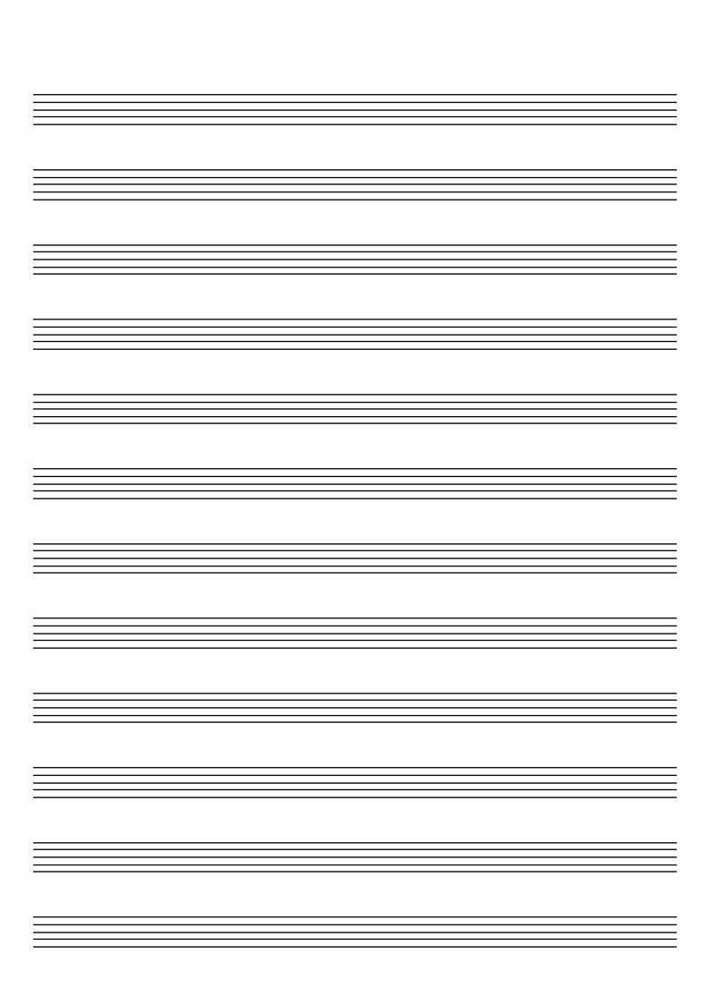 Music Notes Paper Template