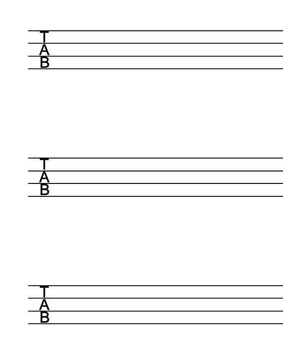 A4 BassGuitar blank tablature chart diagrams chord charts. Etsy