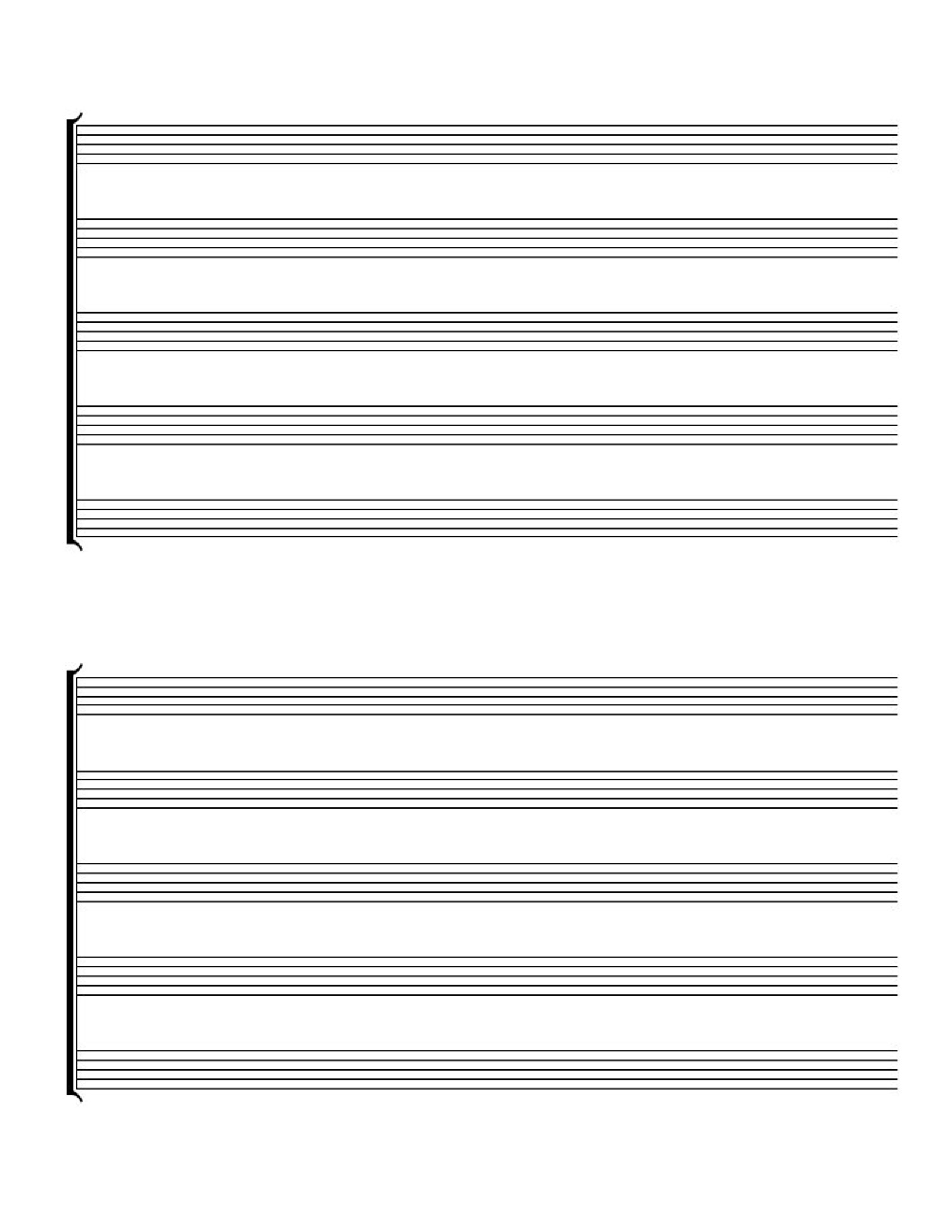 A4 Printable Music Blank Sheet For Duo/Trio/Quartet/Quintet Etsy