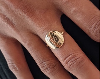 Personlig namnring - Anpassningsbar medaljongring - Personlig ring
