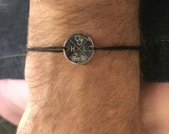 Silver bracelet man hipster