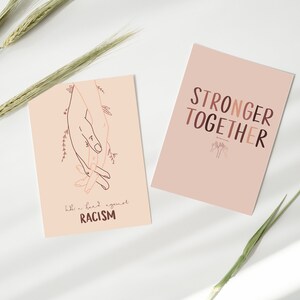 Racism Awareness Digital Illustration Postcards