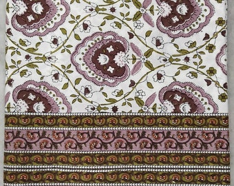 Hand Block Print Cotton Duvet Cover with Pillowcases