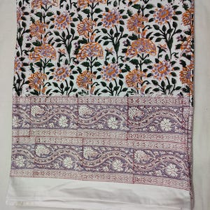 Beautiful Hand block Print pure cotton duvet cover with two pillow