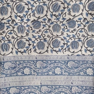 Hand Block Print Cotton Duvet Cover with 2 Pillows