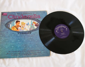 Vintage Walt Disney's Cinderella Magic Mirror Record with Book (1960)