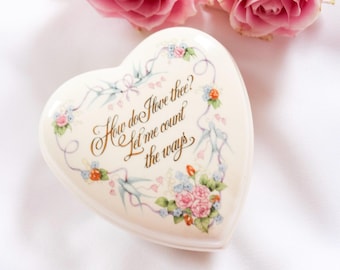 Vintage 1980 Wedgwood Heart-Shaped Trinket Box