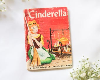 Vintage 1966 Cinderella Elf Book - Rand McNally