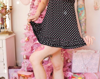 Y2K Victoria's Secret Polka Dot Babydoll Nightgown (Small)