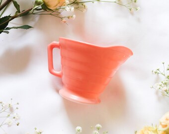 Vintage 1930s Hazel Atlas Pastel Pink Creamer