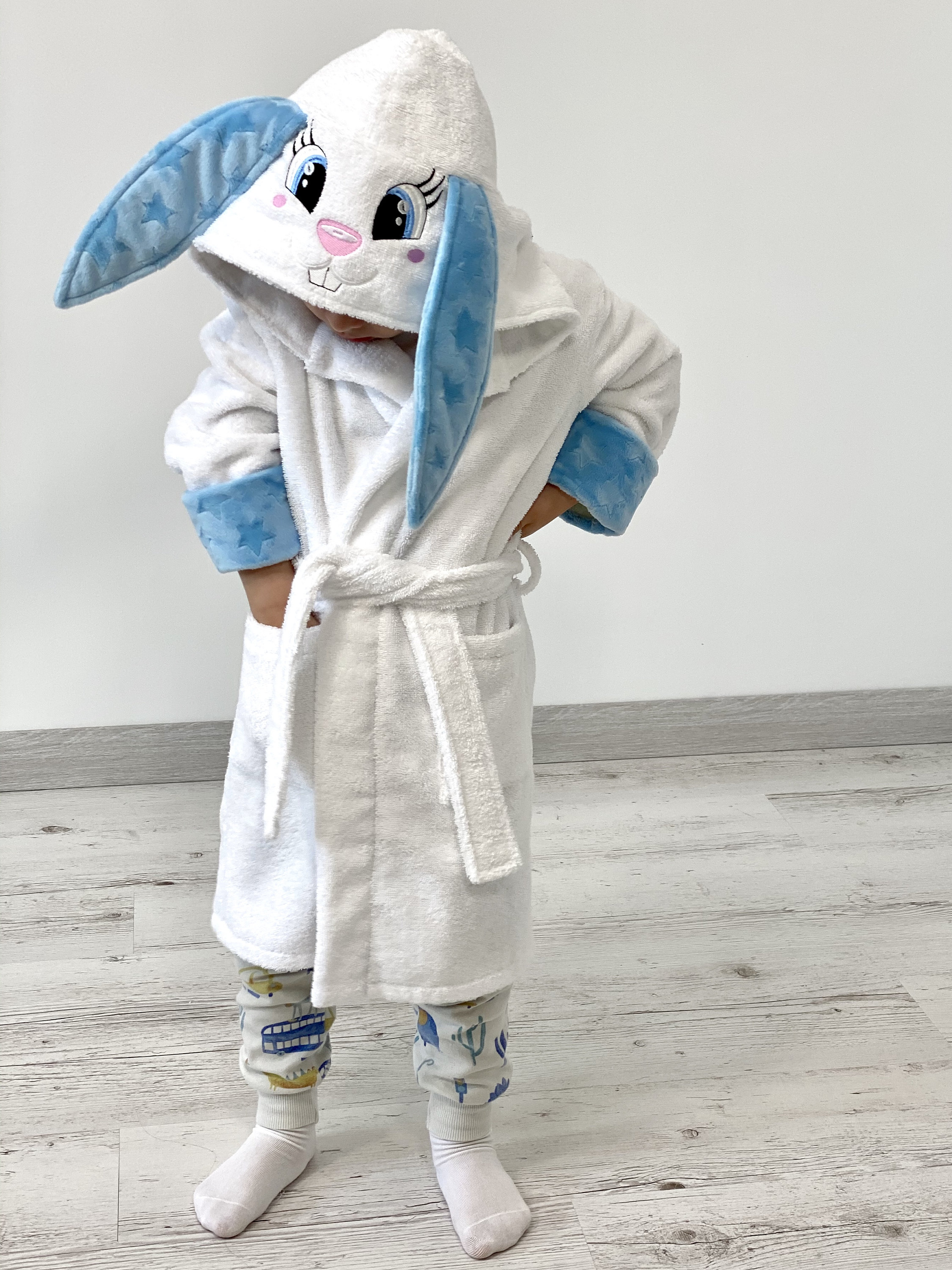 Soft baby bathrobe toddler hooded bath robe with bunny ears Etsy
