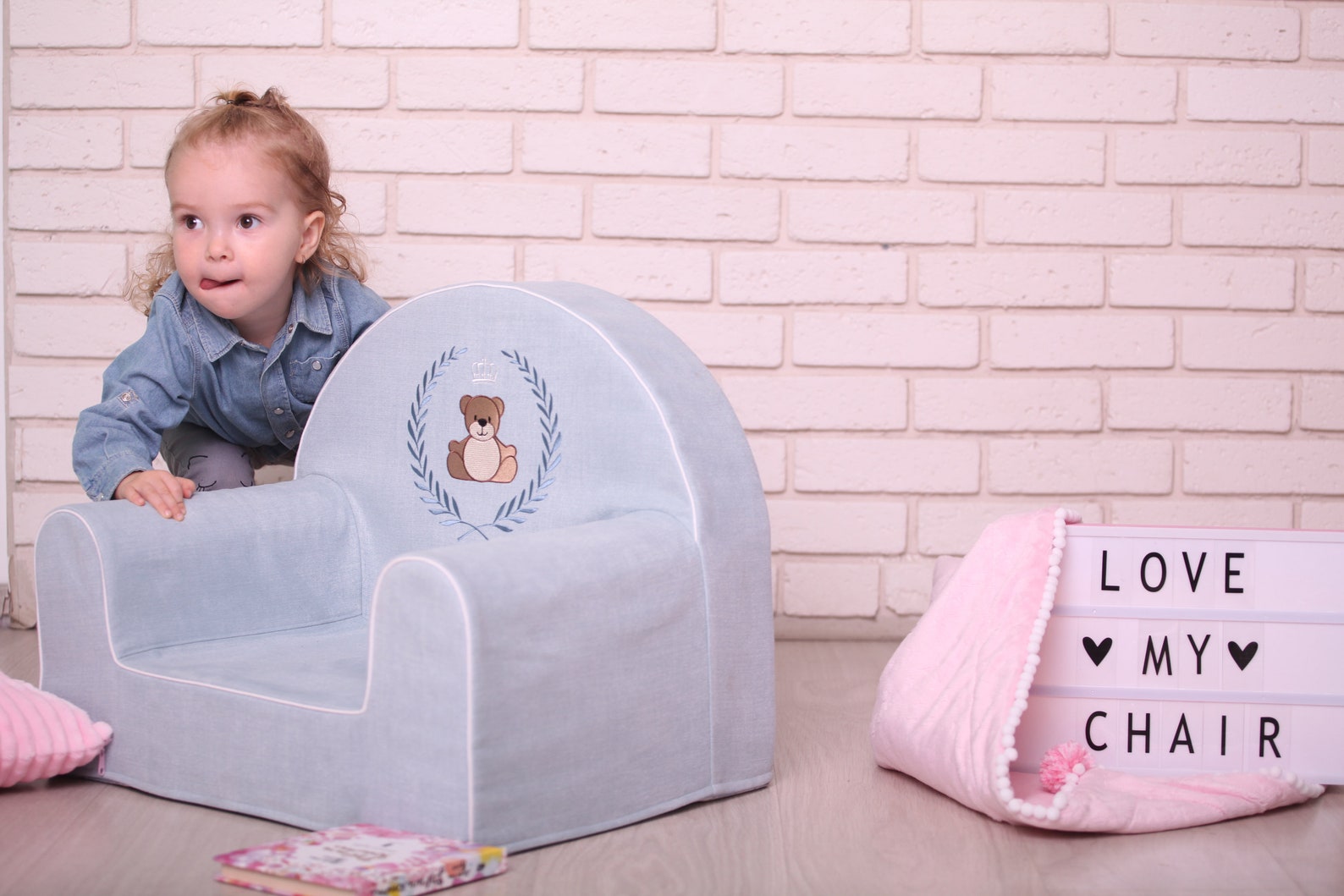 Personalized baby chair teddy bear soft chair for nursery Etsy