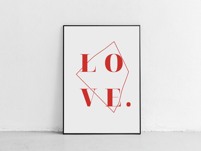 Printable Love Wall Art Etsy