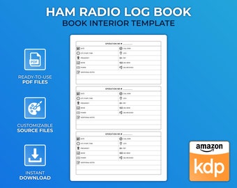 KDP Interior Template - Ham Radio Log Book - Low Content Design