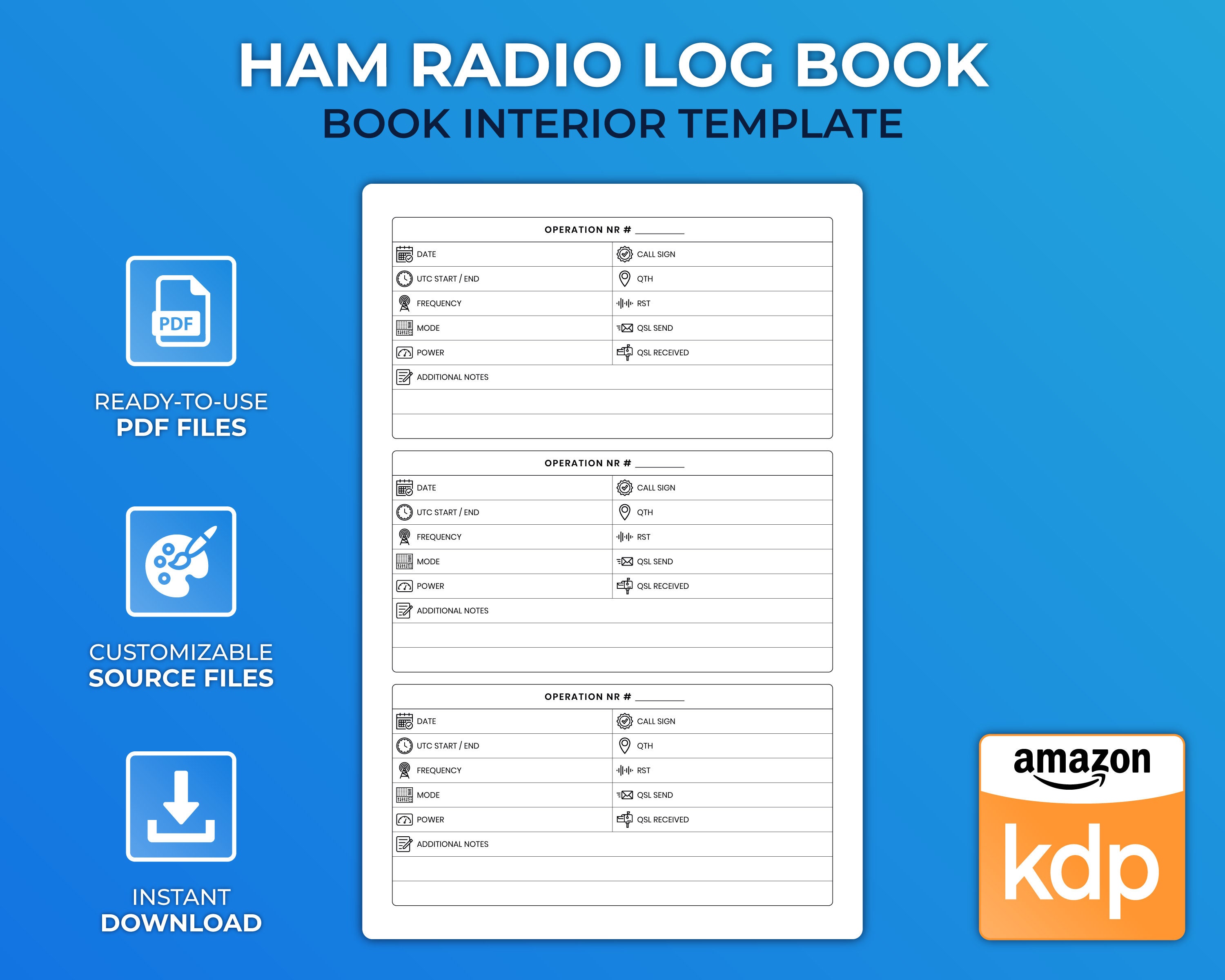 KDP Interior Template Ham Radio Log Book Low Content Design Etsy kdp-interior-template-ham-radio-log-book-low-content-design-etsy
