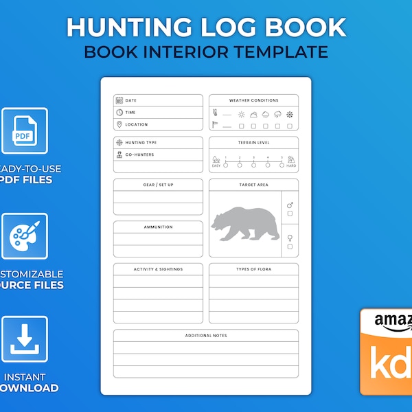 Hunting Log Book Etsy