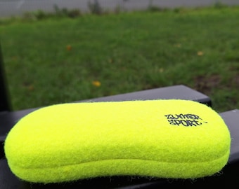 Tennis Glasses case - made from real Tennis ball material!  The perfect Christmas gift for any Tennis and sports fan!