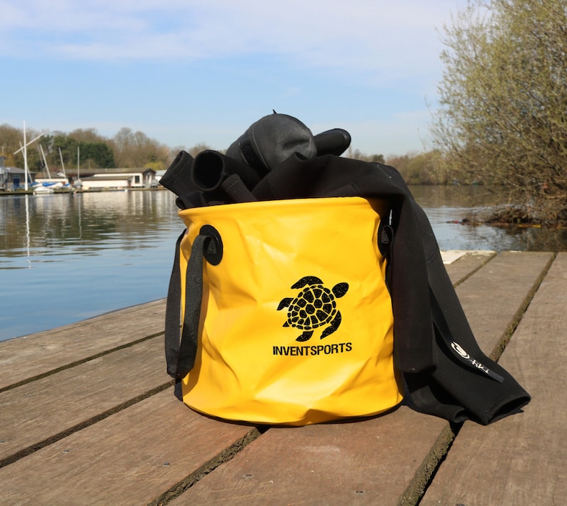 It's indispensable Our Waterproof Folding Beach Bucket perfect for beach, lakepool A great gift for surfers, SUP fans & wild swimmers image 4