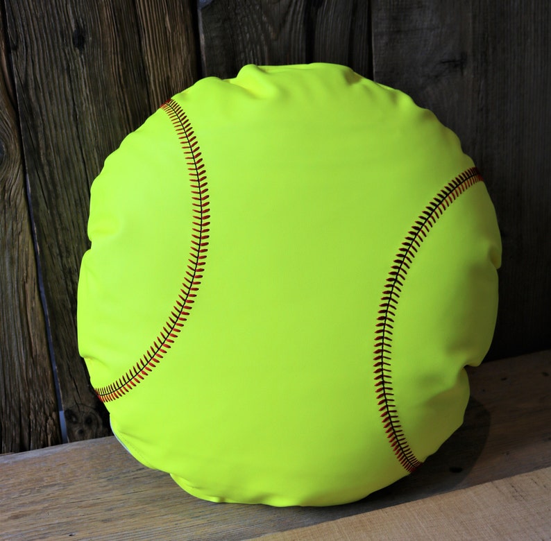 Softball Cushion made from real Softball material. The perfect Christmas Gift for any Softball or sports fan image 3