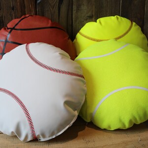 Softball Cushion made from real Softball material. The perfect Christmas Gift for any Softball or sports fan image 4