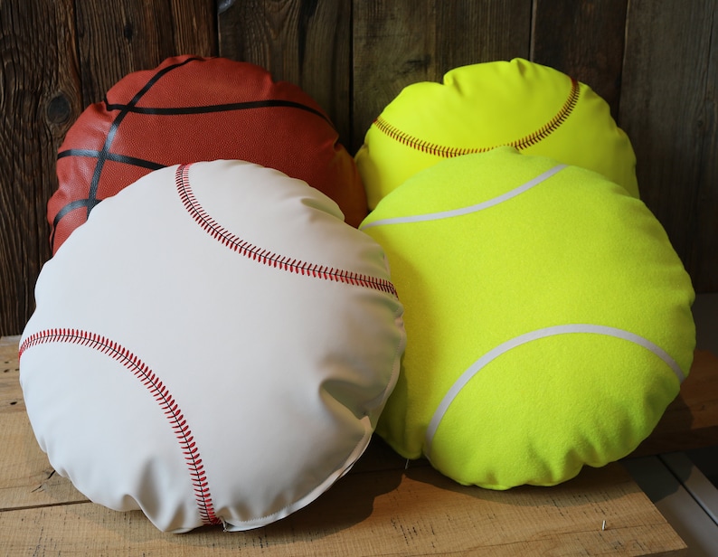 Softball Cushion made from real Softball material. The perfect Christmas Gift for any Softball or sports fan image 4