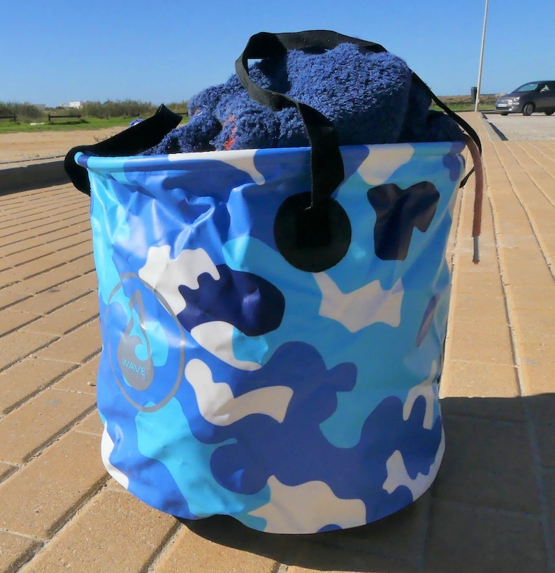 It's indispensable Our Waterproof Folding Beach Bucket perfect for beach, lakepool A great gift for surfers, SUP fans & wild swimmers image 6