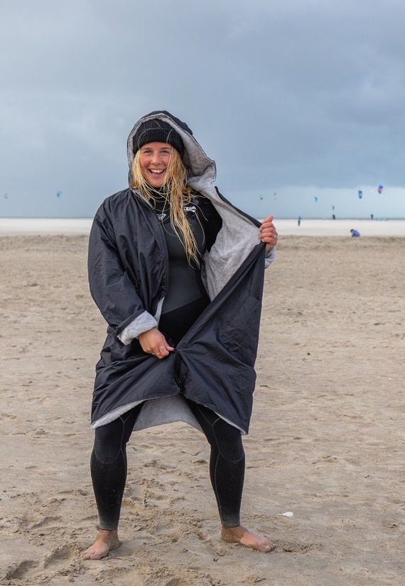 Ready for the Outdoors BISO Storm Poncho/changing Swim Robe Surf, SUP &  Wild Swim. Size S/M. Super Warm Waterproof. Perfect Gift 