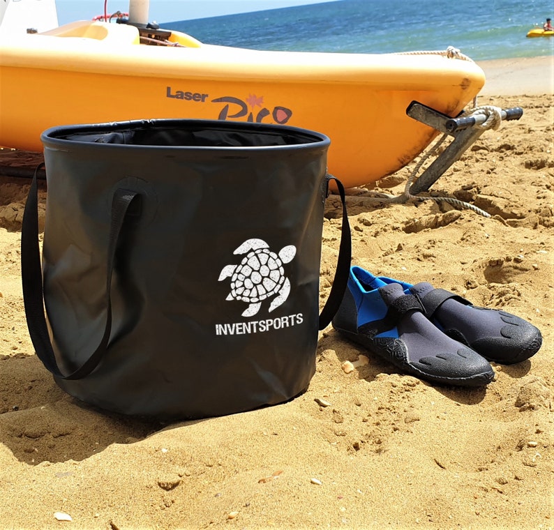 It's indispensable Our Waterproof Folding Beach Bucket perfect for beach, lakepool A great gift for surfers, SUP fans & wild swimmers image 2